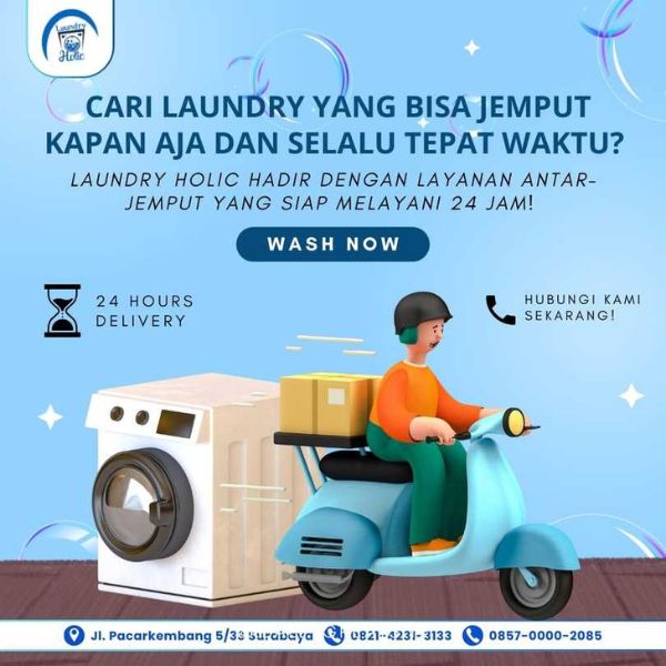 Layanan Antar Jemput Laundry Surabaya 24 Jam